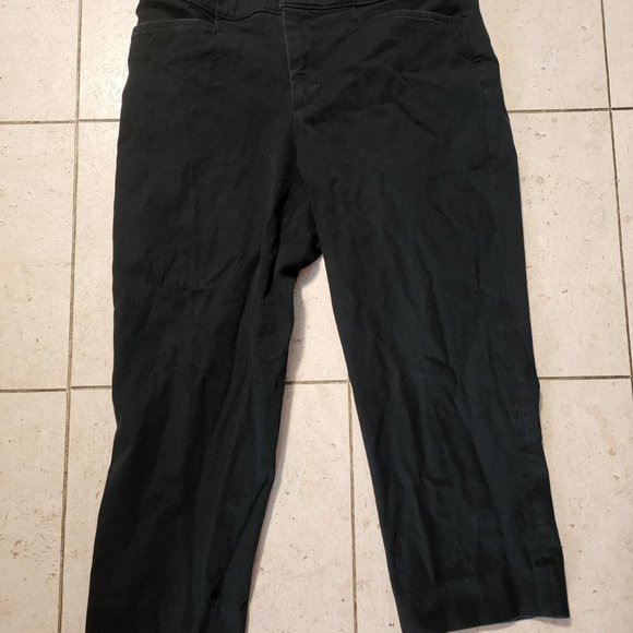 Chaps Black Pants Cropped Capri Size 6 - Picture 4 of 4